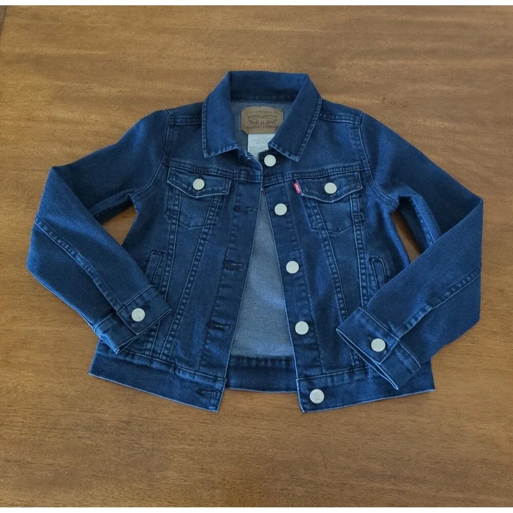 LEVI'S Youth Boy/Girls Denim Jean Jacket size Small 8/10 122-128cm EUC